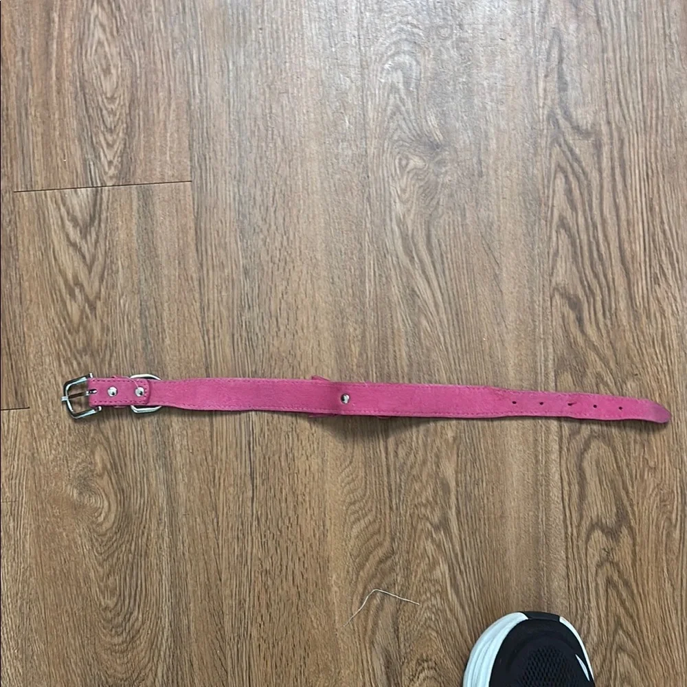 Elegant Pink Dog Collar with Rhinestones